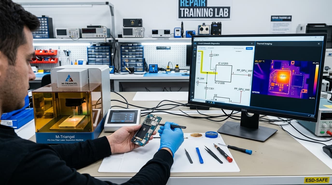 CO2 laser separation machine and AI fault diagnosis training